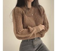 Womens Open Front Cardigan Lightweight Summer Knit(Brown One Size)