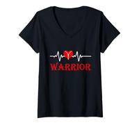 Womens Open Heart Surgery Recovery Survivor Heart Warrior Men Women V-Neck T-Shirt