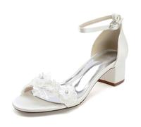 Women's Open Toe Chunky Dress Heels for Weddings, Parties, Date Nights