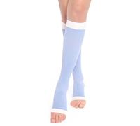 Women's Open Toe Graduated Compression Socks Firm Pressure Quality Ladies Knee High Toeless Support Stockings Circulation Hose for Home Indoor Outdoor Walking Party Xmas Gifts (BU1, S)