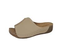 Womens Open Toe Mule Sandals Slip On Casual Wedge Summer Footwear