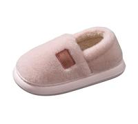 Womens Open Toe Slippers Winter Plush Warm Cotton Sliders with Thick Heels Non Slip Velvet and Thickened Home Cotton Slippers Womens Size 8 Sliders Pink
