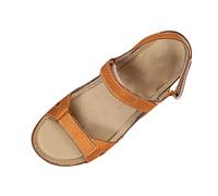 Women's Open Toe Solid Wedges Casual Outdoor Beach Sandals Gold Size: 1