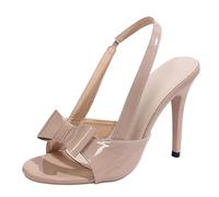 Womens Open Toe Stiletto Dress Sandals, Womens Wide Fit Bow Strap Wedge Sandals, Strap Light Walking Slippers, Comfortable Non-Slip Quick-Drying Beach Shoes for Wedding Ceremony Bridal Party