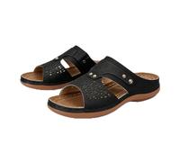 Womens Open Toe Wedge Sandals Wide Width, Ladies Mesh Hollow Out Mule Wide, Flat Bottomed Non Slip Slippers, Arch-Supported Walking Shoes Trendy Footwear for Resort Leisure Holiday Journey