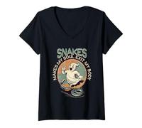 Womens Ophidiophobia Ophiophobia Fear of Snakes V-Neck T-Shirt