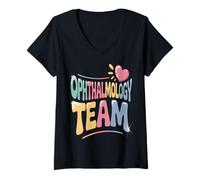 Womens Ophthalmology Team V-Neck T-Shirt
