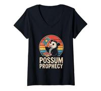 Womens Opossum Tarot - Possum Prophecy V-Neck T-Shirt