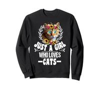 Womens Orange Cat Owner for Just a Girl Who Loves Cats Sweatshirt