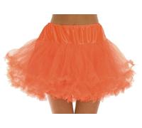 Women's Orange Layered Tutu Skirt - Fluffy Fancy Dress Petticoat for Parties, Dance & Costumes