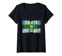 Womens 'Orate Me OAD' Funny Local Saying Derbyshire Flag V-Neck T-Shirt