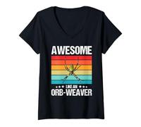 Womens Orb-Weavers Awesome Like an Orb-Weaver V-Neck T-Shirt