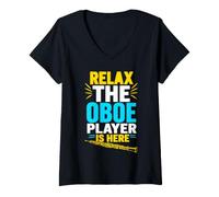 Women's Orchestra Oboe Player Oboist V-Neck T-Shirt