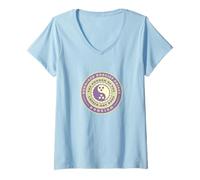 Women's Ordained Dudeist Priest Emblem Tee Shirt V-Neck T-Shirt
