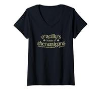 Womens O'Reilly's House O' Shenanigans Funny Irish Name V-Neck T-Shirt