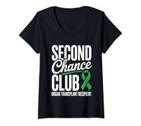Women's Organ Transplant Recipient Second Chance Survivor V-Neck T-Shirt