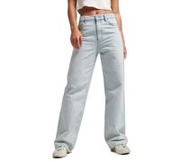 Women's organic cotton wide leg jeans Superdry Bleu 32x30