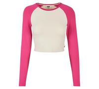 Women's organic long sleeve crop T-shirt Urban Classics Retro Baseball GT Blanc 2XL