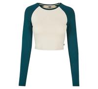 Women's organic long sleeve crop T-shirt Urban Classics Retro Baseball GT Blanc 3XL