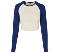 Women's organic long sleeve crop T-shirt Urban Classics Retro Baseball GT Blanc 4XL