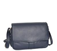 Womens Organiser Shoulder Italian Handbag Ladies Classic Leather Cross Body Bag MIA Black Navy Brown Red Cognac (Navy)