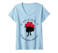 Womens Original Black Forest Girl Black Forest Maidli Bollenhut Picture V-Neck T-Shirt