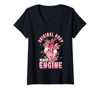 Women's Original Body Rebuilt Engine Open Heart Surgery Recovery V-Neck T-Shirt