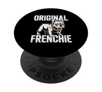 Womens Original Frenchie Chain Cool French Bulldog Gift PopSockets Adhesive PopGrip