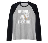 Womens Original Frenchie Chain Cool French Bulldog Gift Raglan Baseball Tee