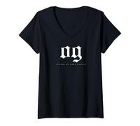 Womens Original Gangster: School of Hard Knocks V-Neck T-Shirt