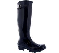 Womens Original Tall Gloss Winter Waterproof Wellies Rain Wellington Boots - 6 - NAO39 BL0208, Navy Original