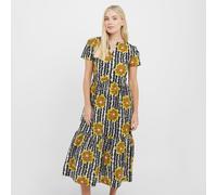 Regatta Orla Kiely Tiered Midi Dress Lotus Yellow, Size: 8