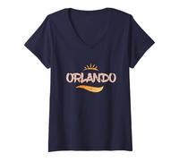 Womens Orlando Florida Streetwear V-Neck T-Shirt