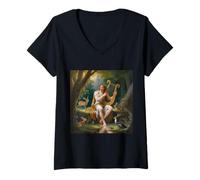 Womens Orpheus Vintage Greek Mythology Musician Prophet Poet V-Neck T-Shirt