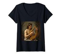 Womens Orpheus Vintage Greek Mythology Musician Prophet Poet V-Neck T-Shirt