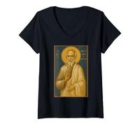 Womens Orthodox Saint Aristides of Athens Icon V-Neck T-Shirt