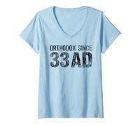 Women's Orthodox Since 33 AD Eastern Orthodox Christianity V-Neck T-Shirt