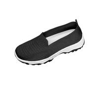 Women's Orthopaedic Slip On Trainers Mesh Upper Non-Slip, black, 8.5 UK