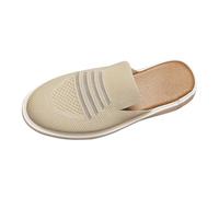 Women's Orthopaedic Slippers, Clogs with Soft Footbed, Breathable Garden Shoes, Closed Front, Mules, Half Sandals, Open Back Summer Shoes, Soft Soles, Sandals, Beach Shoes, khaki, 4 UK