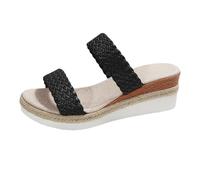 Women's Orthopaedic Summer Sandals, Modern Platform Models, Comfortable Slippers and Practical Leisure Companion, Women's Summer Shoes for Outdoor, Holiday, Leisure and Everyday Use, black, 6 UK
