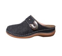Women's Orthopedic Anti-Slip Clogs Size 7.5 Slip on Backless Mules Breathable Hollow Out Wedge Shoes Comfortable Arch Support Nursing Work Garden Casual Clogs for Ladies UK Black