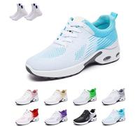 Womens Orthopedic Bowling Shoes - Breathable Lightweight Mesh Sneakers for Comfort and Support(Blue,11)