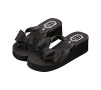 Women's Orthopedic Flip Flops Sale Clearance, Ladies Open Toe Wedge Sandals Bow Shoes Platform Slippers Walking Thong Sandals with Arch Support Sliders Non Slip Flip Flop Comfortable Beach Sandal