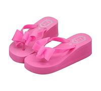 Women's Orthopedic Flip Flops Sale Clearance, Ladies Open Toe Wedge Sandals Bow Shoes Platform Slippers Walking Thong Sandals with Arch Support Sliders Non Slip Flip Flop Comfortable Beach Sandal