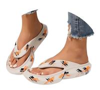 Womens Orthopedic Flip Flops with Arch Support Plantar Fasciitis Walking Platform Recovery Sandals Ladies Corrective Sports Sandal Open Toe Thick Cushion Indoor Outdoor for Summer