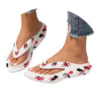 Womens Orthopedic Flip Flops with Arch Support Plantar Fasciitis Walking Platform Recovery Sandals Ladies Corrective Sports Sandal Open Toe Thick Cushion Indoor Outdoor for Summer