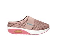 Women's Orthopedic Mules - Air Cushion Slip On Walking Shoes with Arch Support -Diabetic-Friendly Backless Trainers for Swollen Feet-Wide Fit Breathable Mesh Casual Shoes, 14 Pink, 4.5