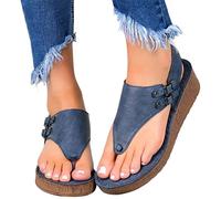 Women's Orthopedic Open Toe Leather Sandals, Large Size Premium Comfy Rome Toe Wedge heel Cutout Sport Sandal, Casual for Summer Outdoor Hiking Walking Beach Shoes