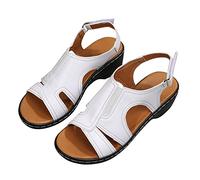 Women's Orthopedic Sandals Open Toe Walking Slide with Arch Support Plantar Fasciitis Relief Mid Wedge Sandal Summer Walking Shoes Platform Hiking Slippers Recovery Sport Footwear Uk Size 3-7.5