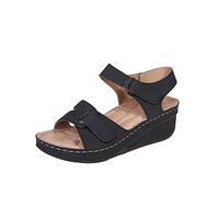 Women's Orthopedic Sandals Open Toe Walking Slide with Arch Support Plantar Fasciitis Relief Mid Wedge Sandal Summer Walking Shoes Platform Hiking Slippers Recovery Sport Footwear Uk Size 3-7.5